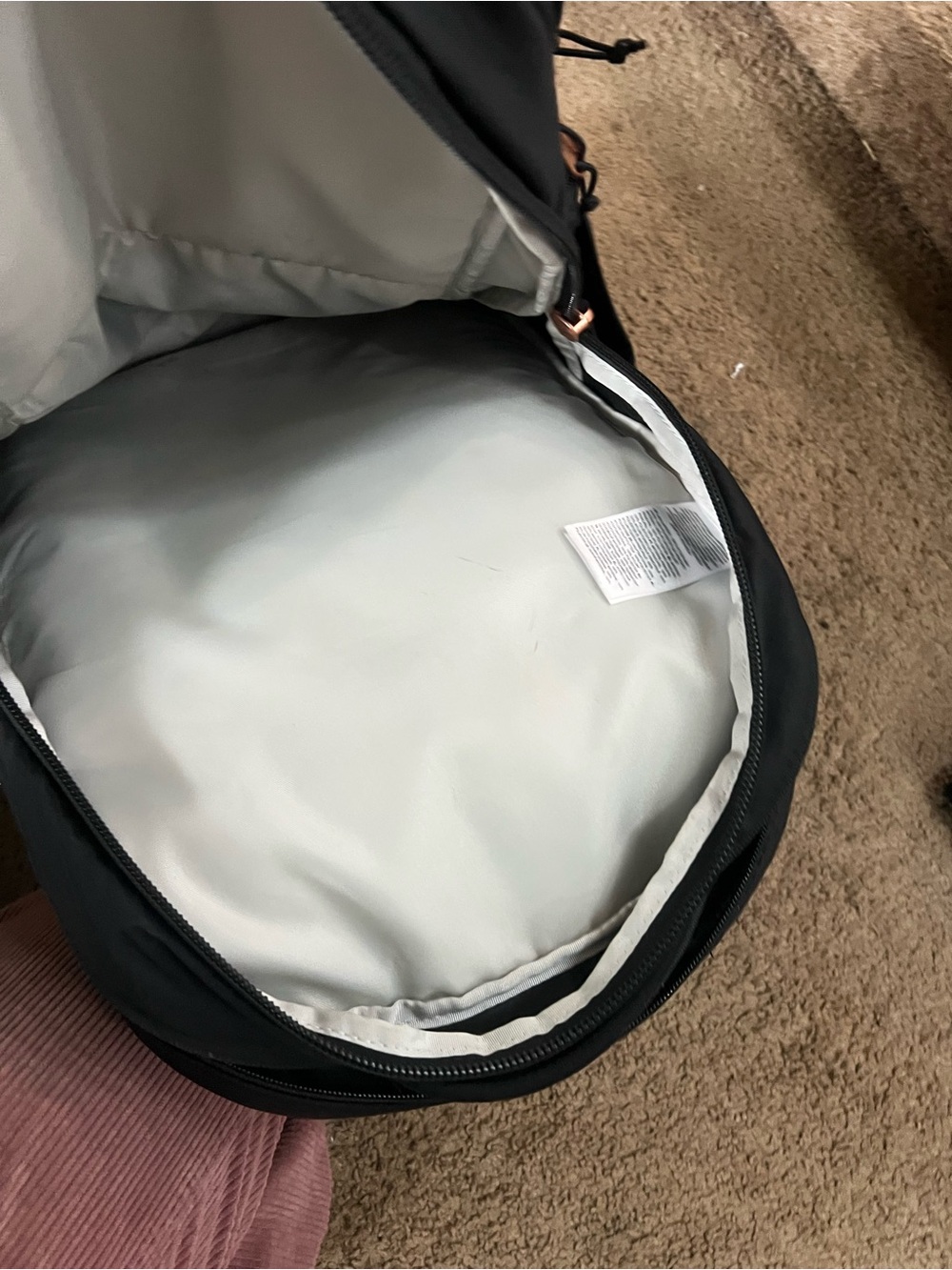 The North Face Black Backpack with Rose Gold Accents - Picture 5 of 6